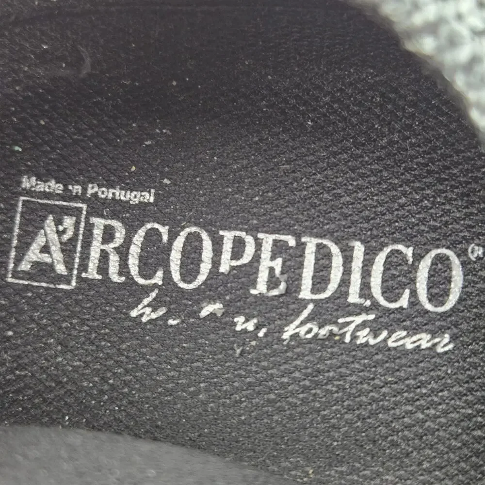 Arcopdeico Knit Shoes Womens‎ 6.5 (37) Slate Blue Gray Lace Up Comfort Casual